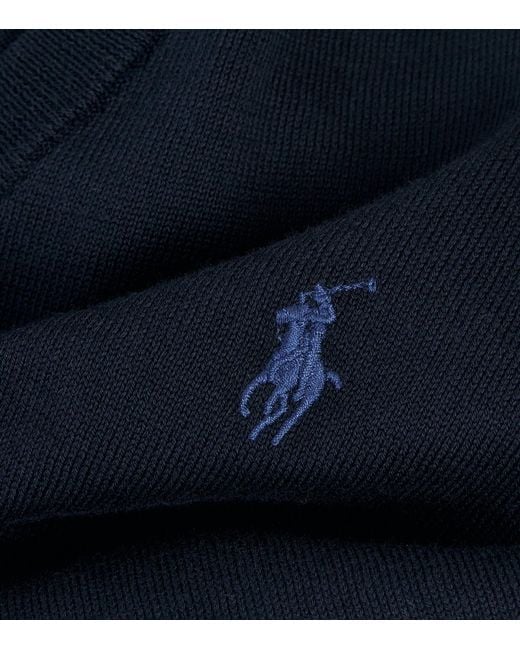 Polo Ralph Lauren Blue Cotton V-Neck Sweater for men