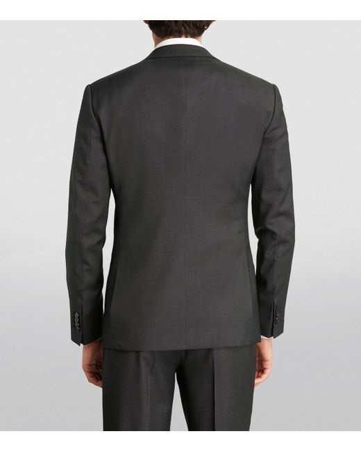 Giorgio Armani Black Wool Single-Breasted Two-Piece Suit for men