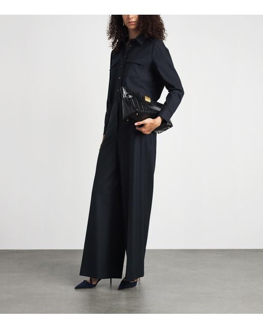 Lafayette 148 New York Black Linen Thames Wide-Leg Trousers