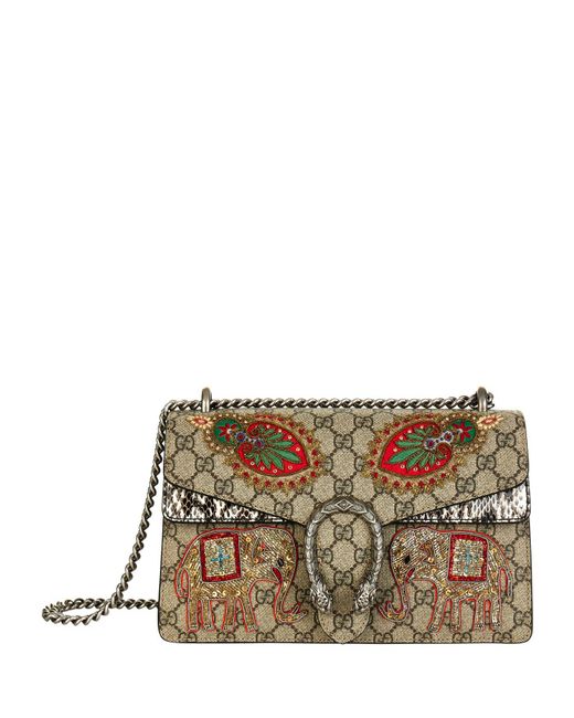 Gucci Multicolor Dionysus Elephant Embroidered Shoulder Bag