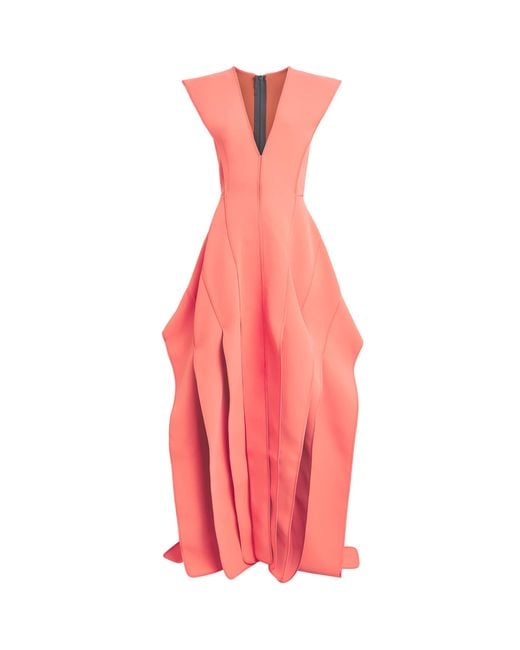 Maticevski Pink Crepe Panelled Acumen Gown