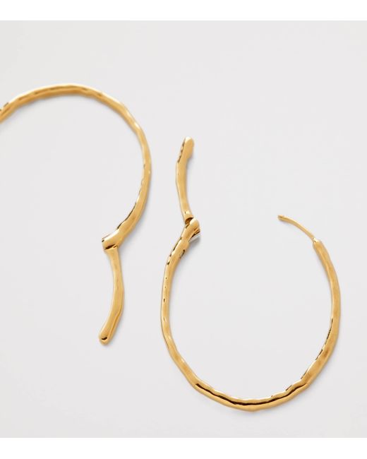 Monica Vinader Metallic Large Vermeil Mv Siren Muse Hoop Earrings