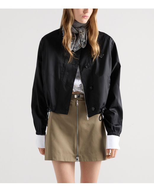 Prada Natural Chino Zip-Up Mini Skirt