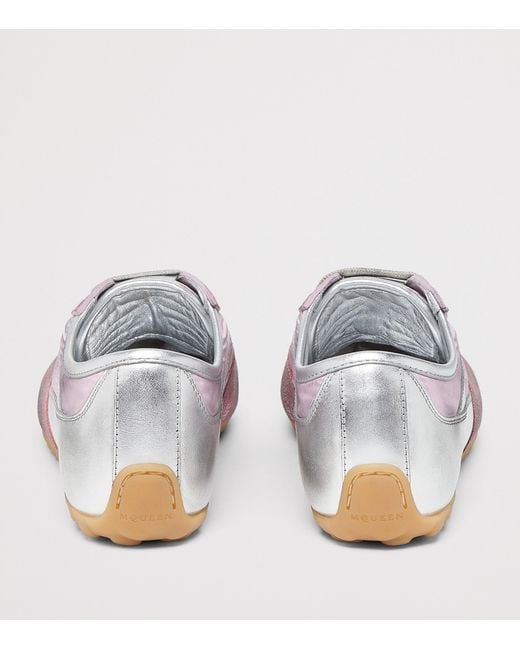 McQueen Pink Leather Boxe Sneakers