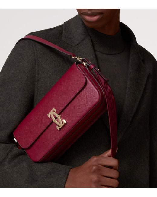 Cartier Red Leather C De East-West Shoulder Bag