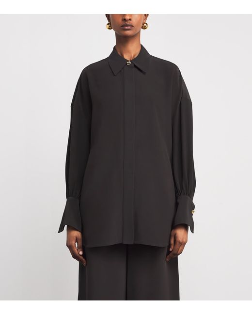 Joseph Black Satin Camilia Blouse