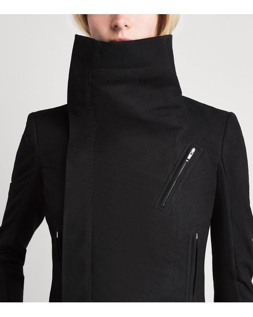Rick Owens Black Giacca Leather Jacket