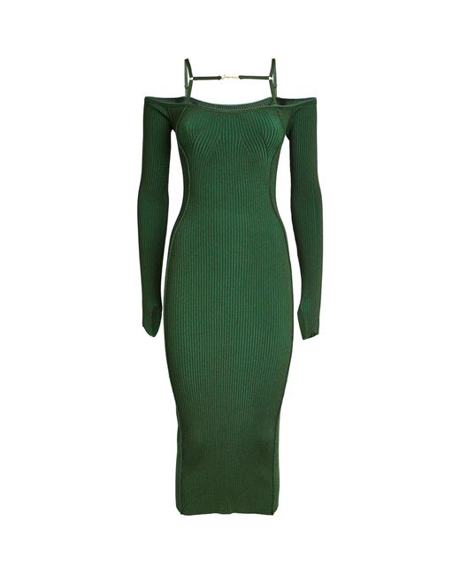 Jacquemus Green Sierra Midi Dress
