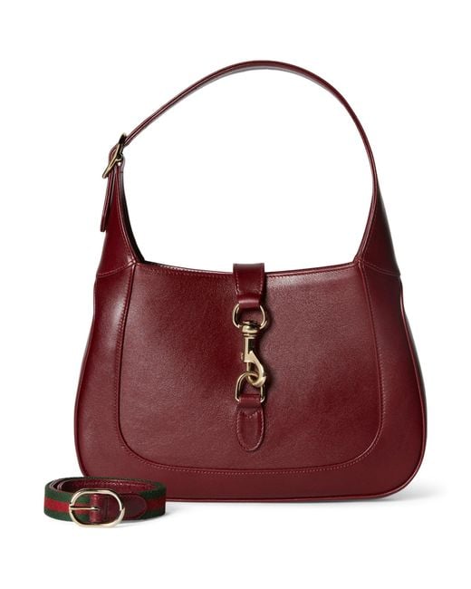 Gucci Red Small Leather Jackie Shoulder Bag