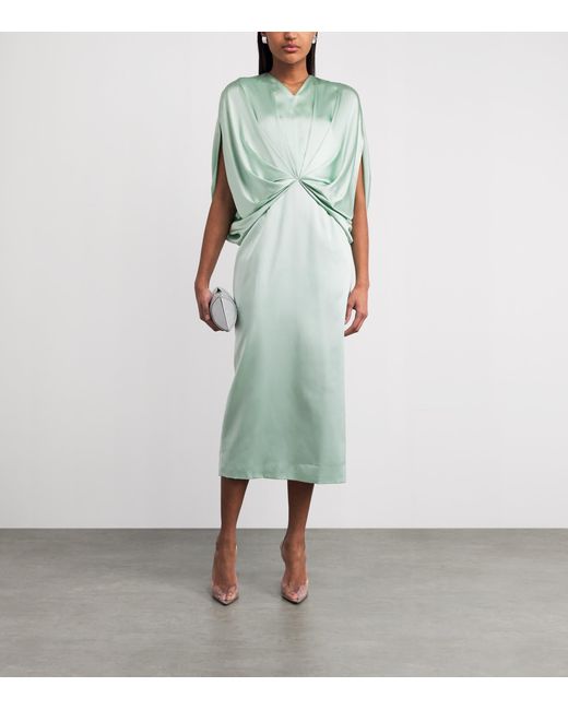 Roksanda Green Silk Tari Midi Dress