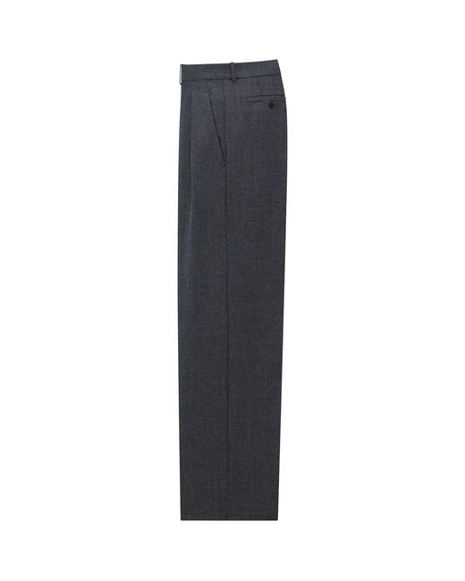 Saint Laurent Gray Wool Chiné Trousers for men