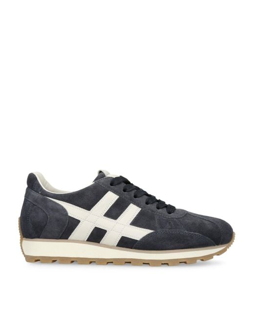 Hogan Blue Suede H671 Allacciato Sneakers for men