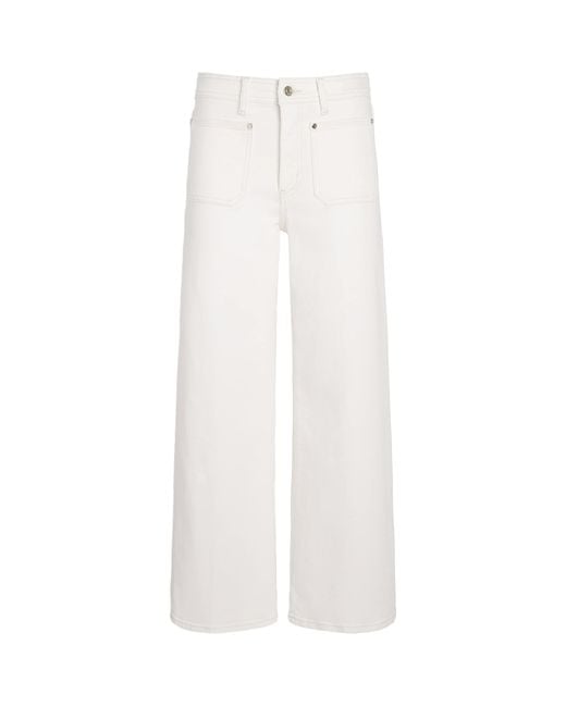 FRAME White Le Slim Palazzo High-Rise Wide-Leg Jeans