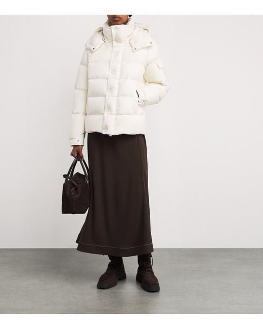 Moncler White Down Maya Puffer Jacket