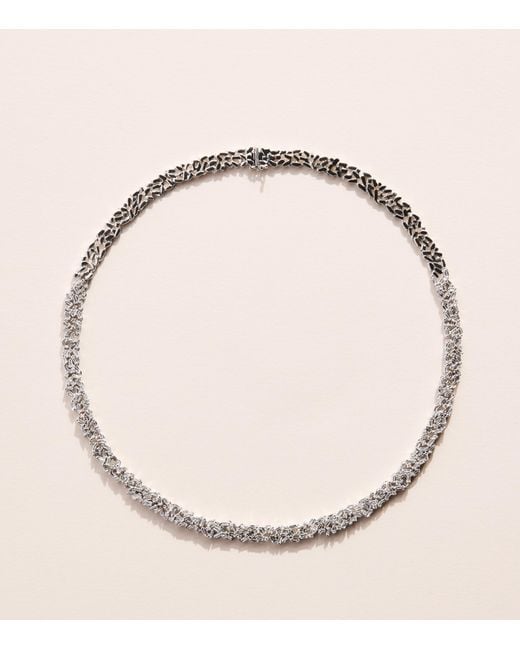Suzanne Kalan Natural And Diamond Classic Tennis Necklace