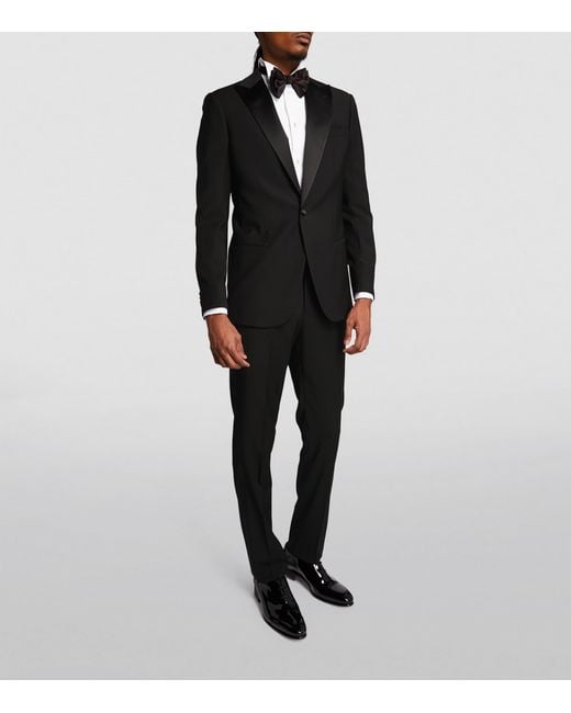 Giorgio Armani Black Virgin Wool-Silk 2-Piece Soho Tuxedo for men