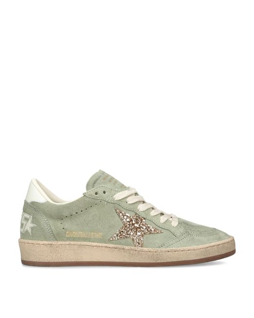 Golden Goose Deluxe Brand Green Suede Ball Star Sneakers
