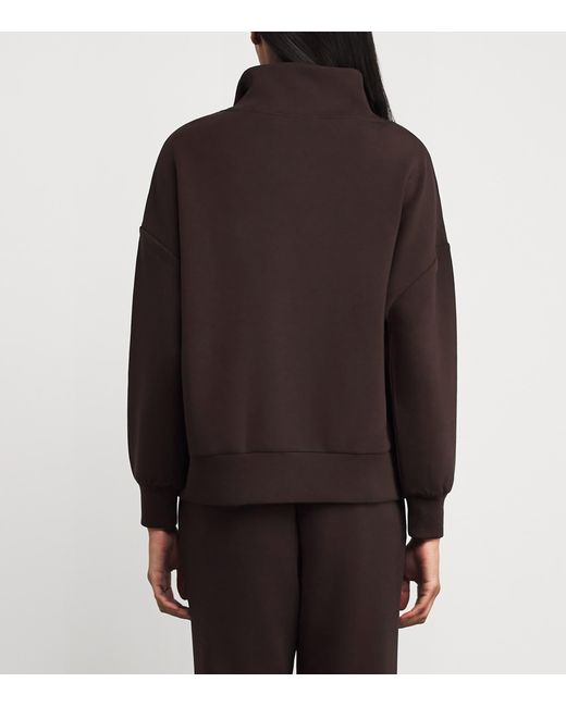 Varley Brown Doublesoft Hawley Half-Zip Sweatshirt