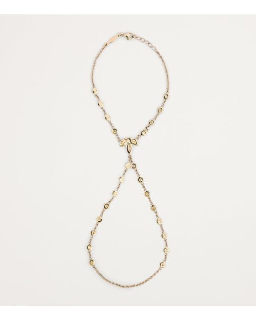 Jacquie Aiche Metallic And Diamond Marquise Blossom Finger Bracelet