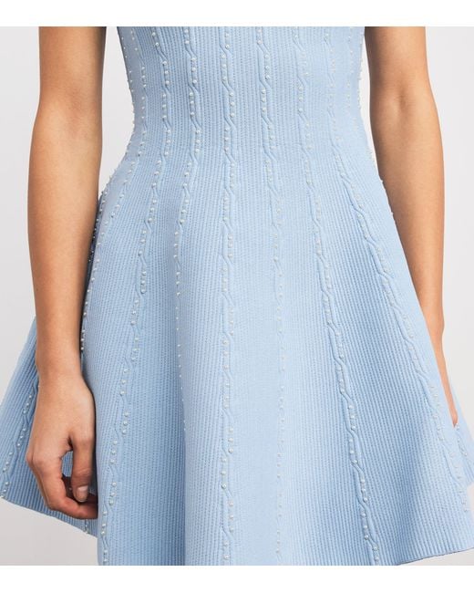 Sandro Blue Beaded Mini Dress