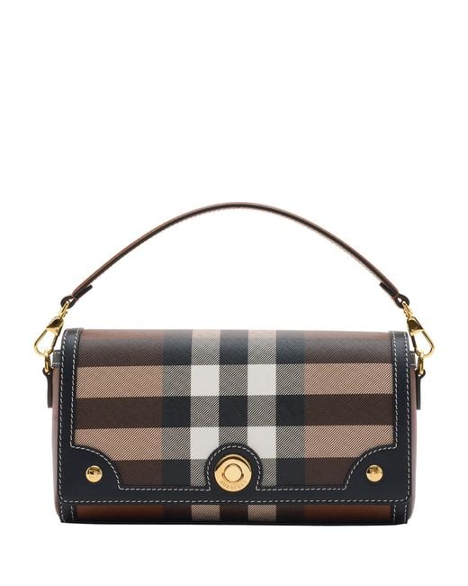 Burberry Black Check Top-Handle Bag
