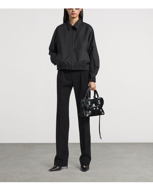 Balenciaga Black Small Leather Embellished Le City Top-Handle Bag