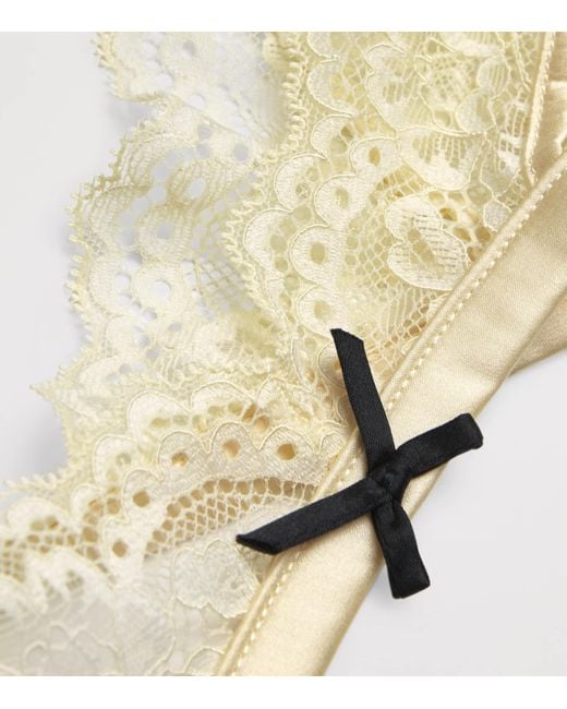 Fleur du Mal White Lace Bianca Suspender Belt