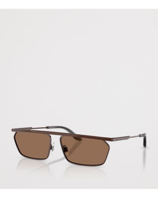Dolce & Gabbana Brown Metal Dg2327 Classic Rectangle Sunglasses for men