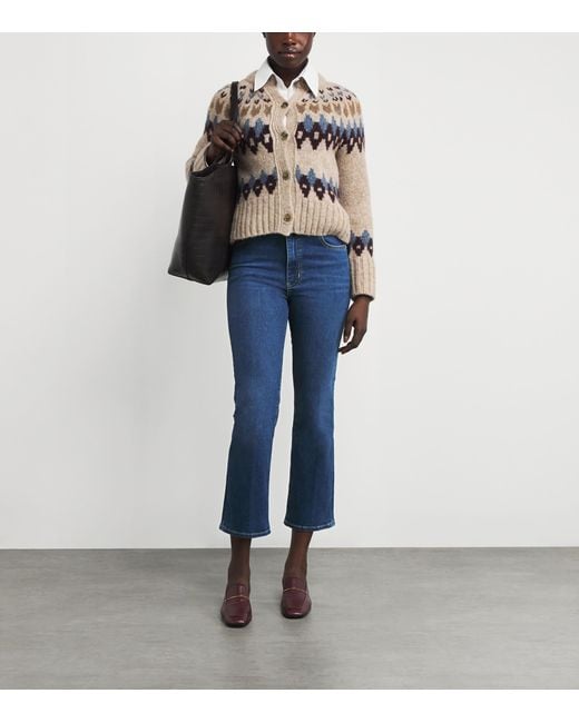 FRAME Blue The Reboot Crop Bootcut Jeans