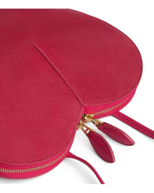 Alaïa Red Suede Le Coeur Shoulder Bag