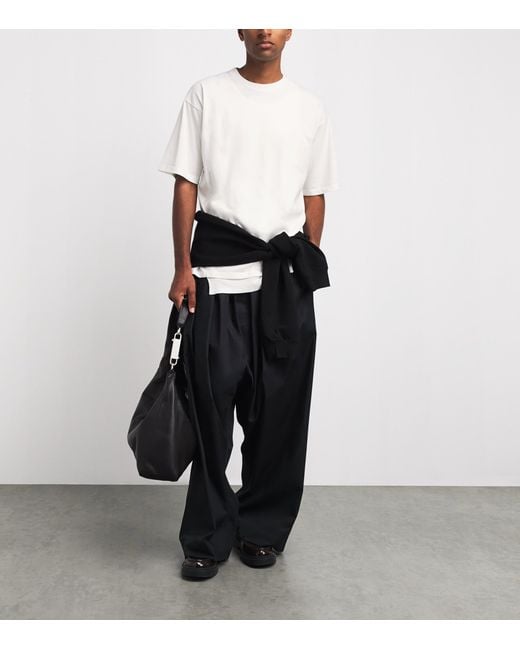 Maison Margiela White Cotton Double-Layered T-Shirt for men