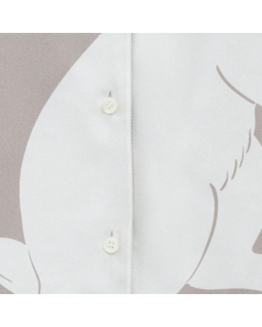Loewe Gray X Suna Fujita Silk Rabbit Shirt