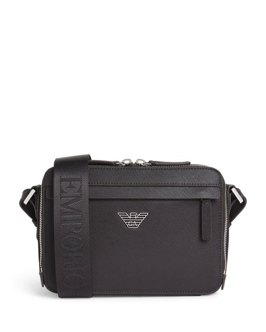 Emporio Armani Black Mini Camera Cross-Body Bag for men