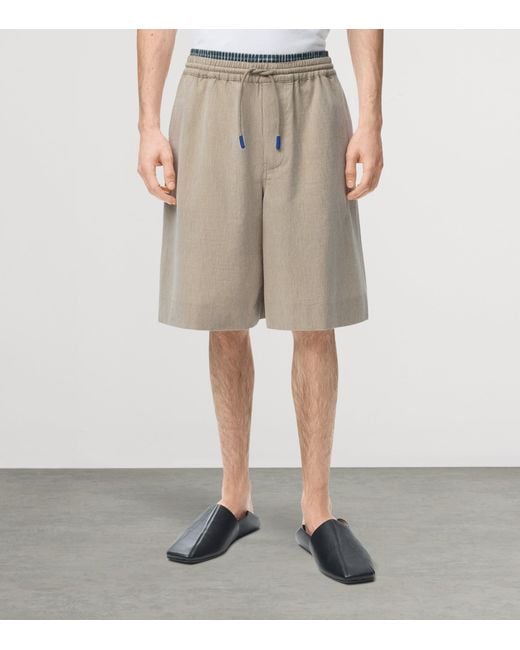 Loewe Natural Layered Drawstring Shorts for men
