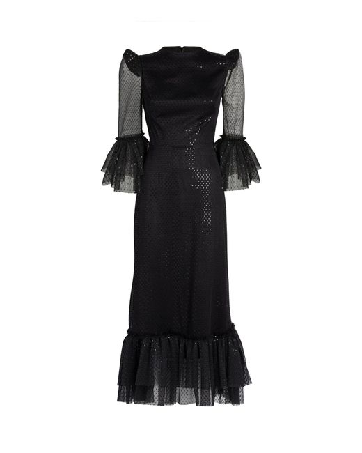 The Vampire's Wife The Floating Fire Midi Dress in Black | Lyst UK