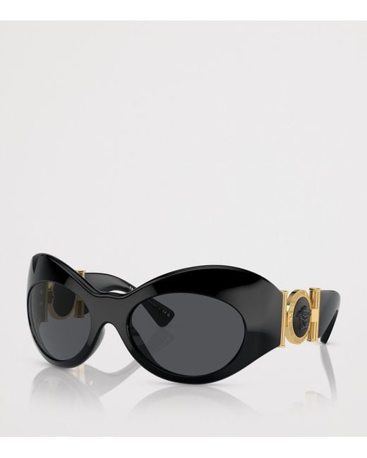 Versace Black Acetate 0Ve4462 Irregular Sunglasses