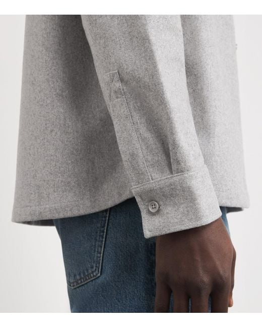 Belstaff Gray Wool-Blend Pointer Shirt for men