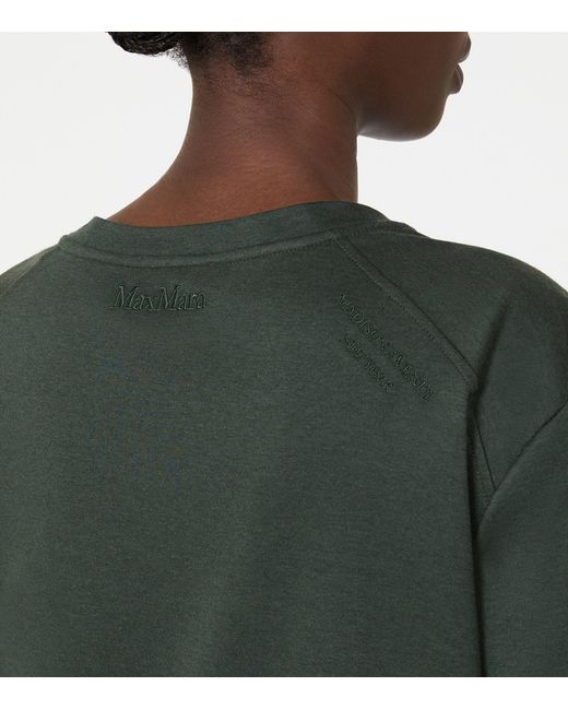 Max Mara Green Stretch-Cotton T-Shirt