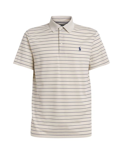 Ralph Lauren White Tailored Fit Performance Polo Shirt for men