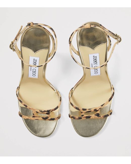 Jimmy Choo Metallic Archive Collection: Leo 100 Grosgrain Heeled Sandals