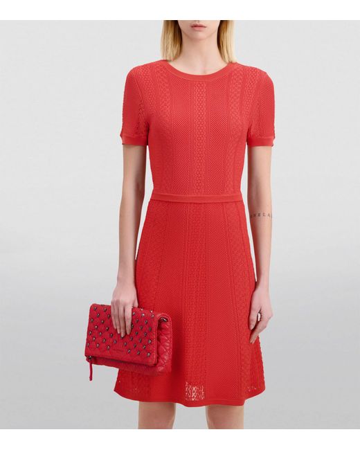 The Kooples Red Knitted Mini Dress
