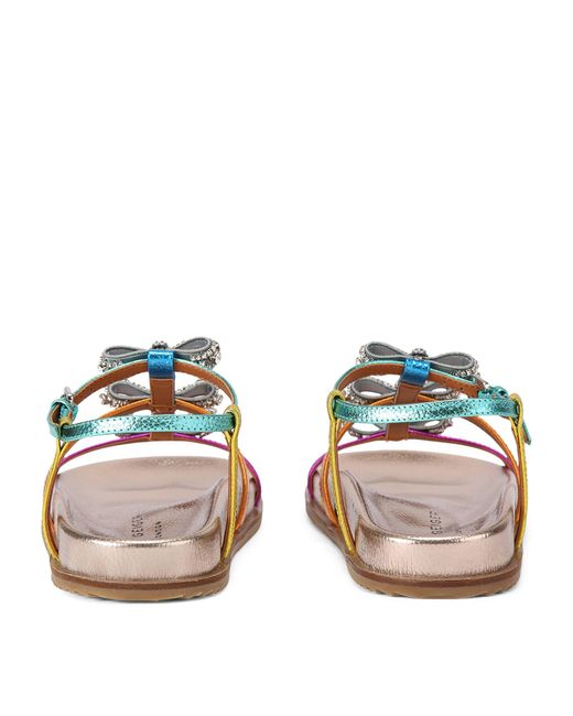 violet & red sandals