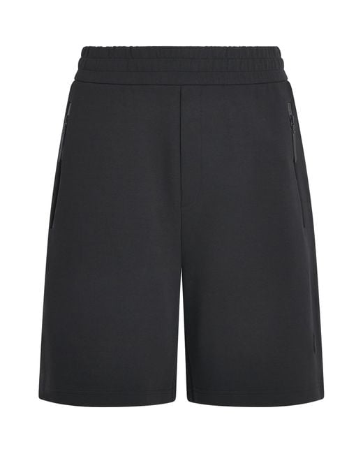 Moncler Black Logo Shorts for men
