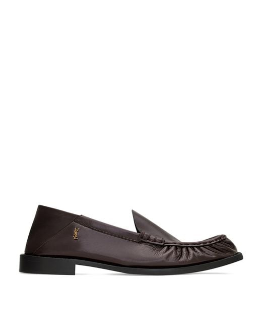 Saint Laurent Brown Calfskin Theobald Loafers for men