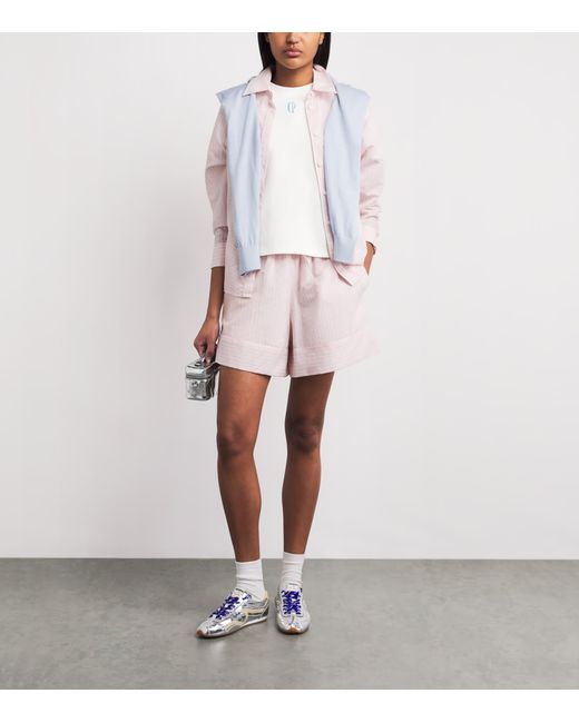 Claudie Pierlot White Cotton Piqué Embroidered T-Shirt