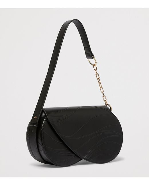 Marina Rinaldi Black Faux Leather Shoulder Bag