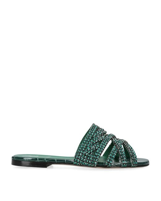 Gina Green Croc-Effect Stirling Sandals