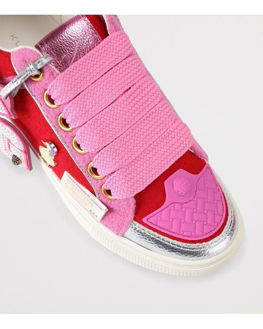 Kurt Geiger Red Southbank Tag Slim Sneakers