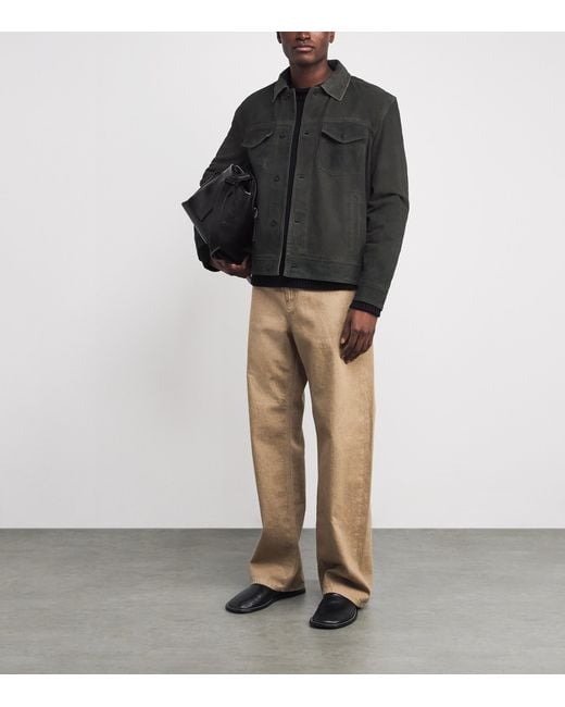 Rag & Bone Black Goat Suede Jacket for men