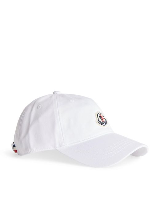 Moncler White Logo Baseball Cap for men